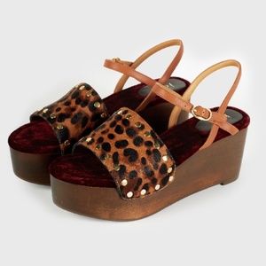 Joie Galla Leopard Platform Sandal Sz 8.5